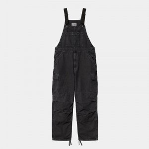 Black Men Carhartt Cargo Bib Overalls | AHK-085739