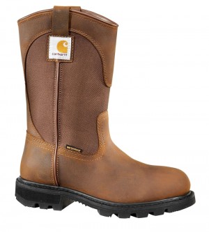 Brown Women Carhartt Traditional Welt Waterproof 10" Wellington Boots | UDJ-617458