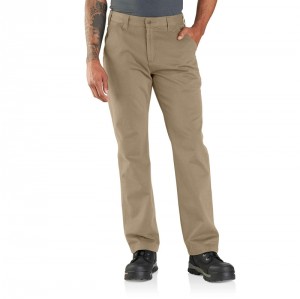 Dark Khaki Men Carhartt Utility Work Pants | ESQ-319574