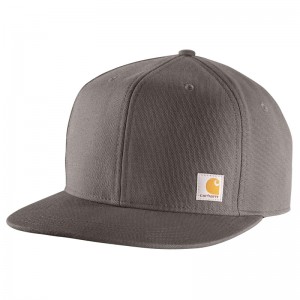 Grey Men Carhartt Firm Duck Flat Brim Hats | VGI-925047