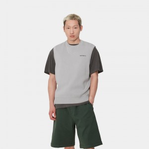 Grey Men Carhartt Script Vest | VAS-021658
