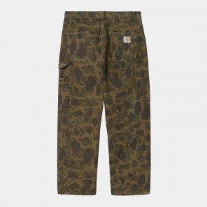 Olive Men Carhartt Duck Single Knee Pants | ENB-190874