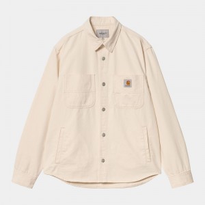 White Men Carhartt Glenn Shirt Jackets | BJW-507836