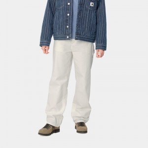 White Women Carhartt Pierce Straight Pants | ORL-086527
