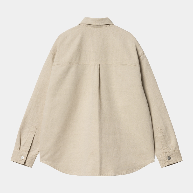 Beige Women Carhartt Ethel Shirt Jackets | FWQ-706421
