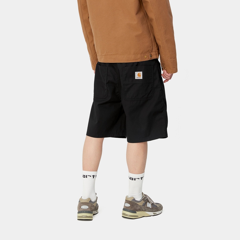 Black Men Carhartt Albert Shorts | OMH-974302