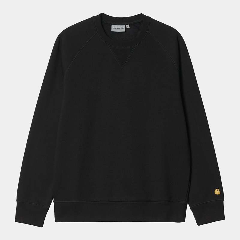 Black Men Carhartt Chase Sweatshirt | IQR-015926