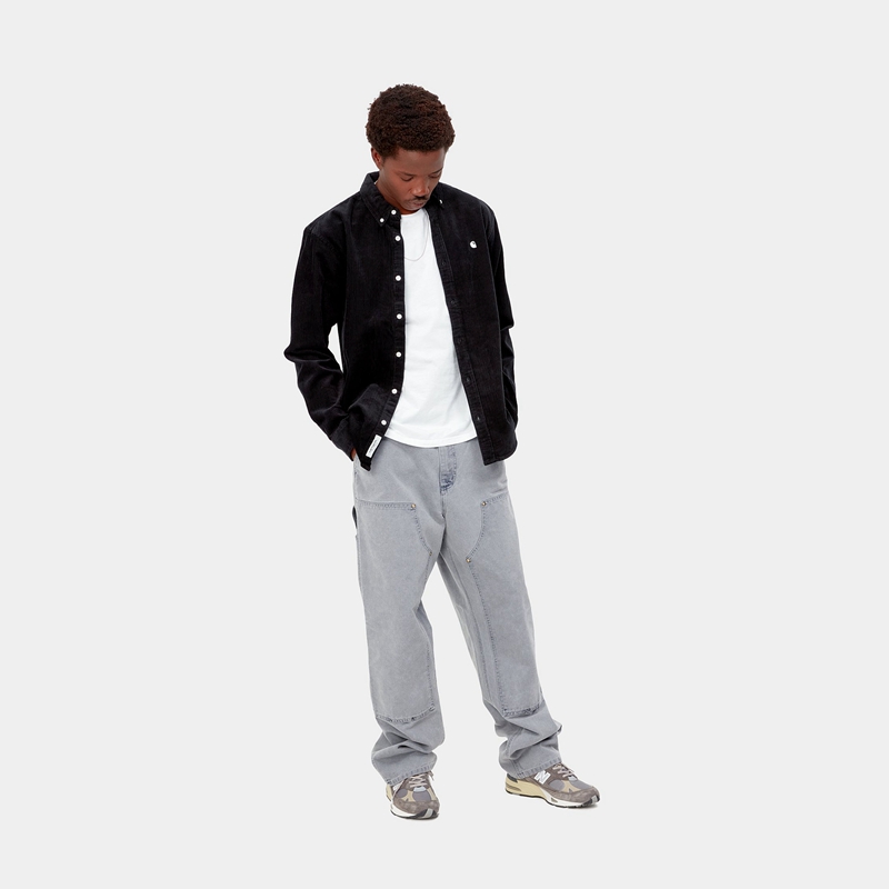 Black Men Carhartt Madison Cord Shirts | WIP-705391