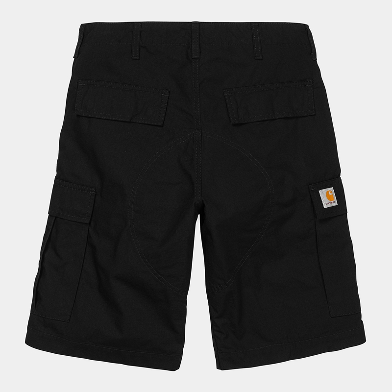 Black Men Carhartt Regular Cargo Shorts | ZSM-142096