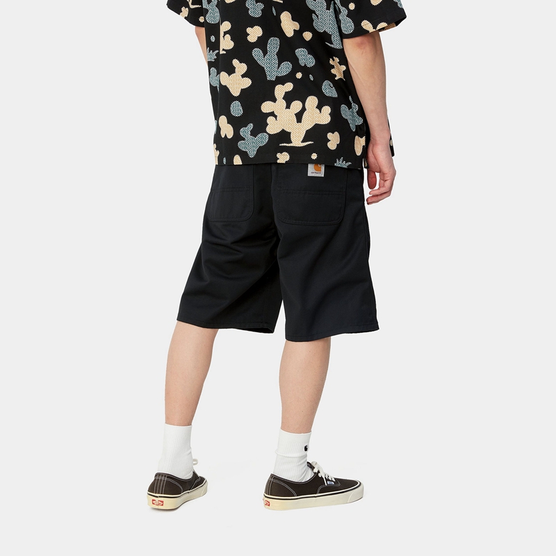 Black Men Carhartt Simple Shorts | UVQ-390674