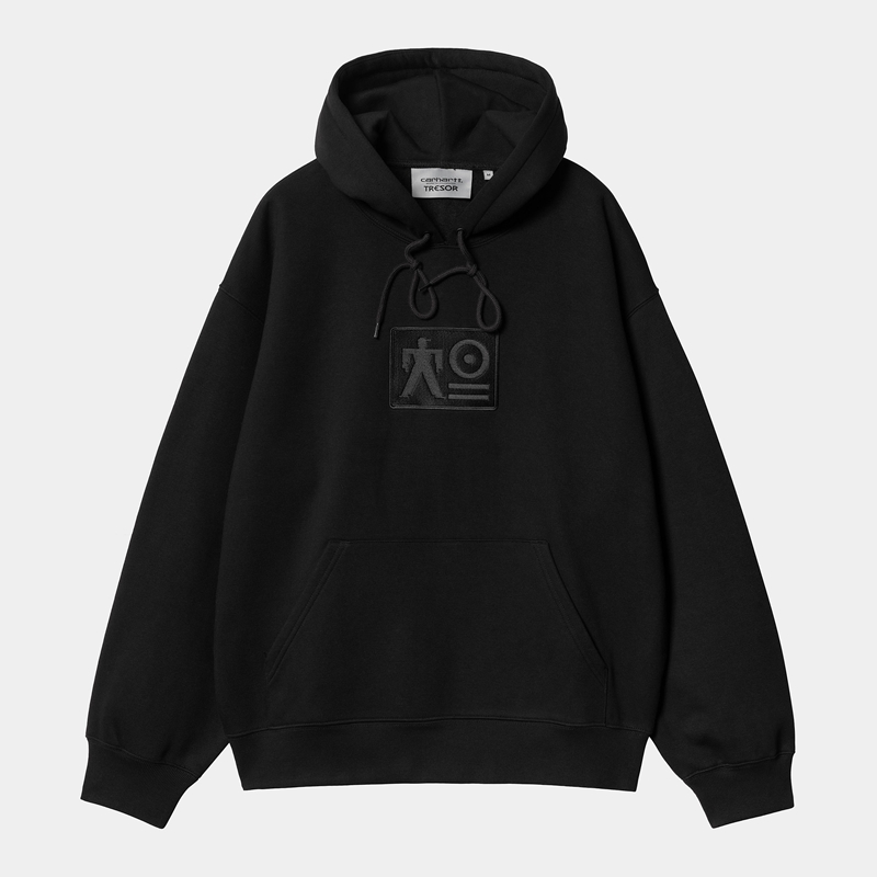 Black Men Carhartt WIP x TRESOR Basement Hooded Sweatshirt | WCV-375682