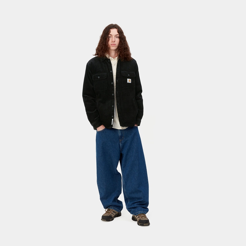 Black Men Carhartt Whitsome Shirt Jackets | JLD-146203