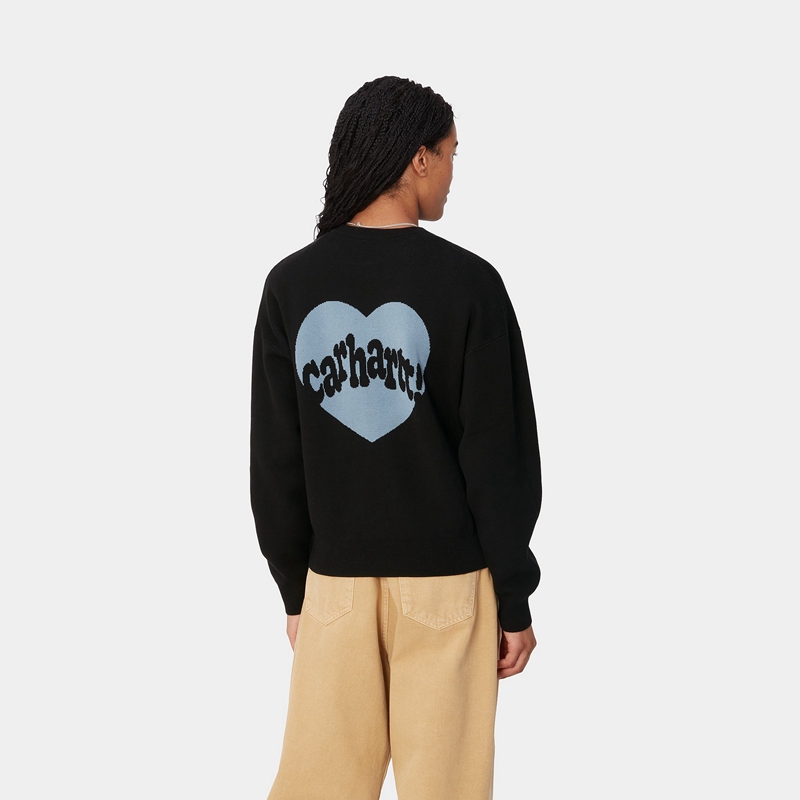 Black Women Carhartt Amour Sweatshirt | USR-182764