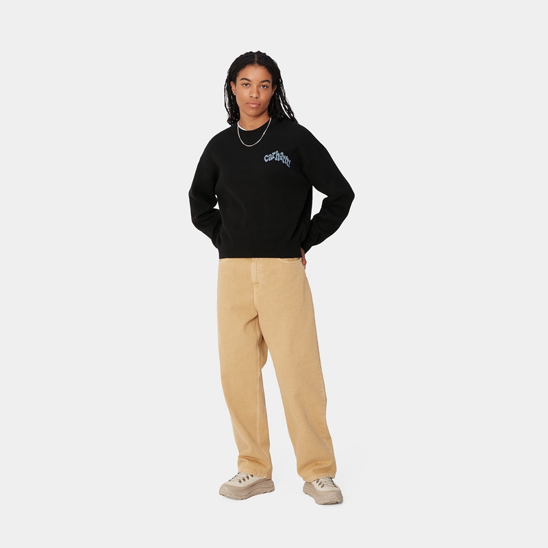 Black Women Carhartt Amour Sweatshirt | USR-182764