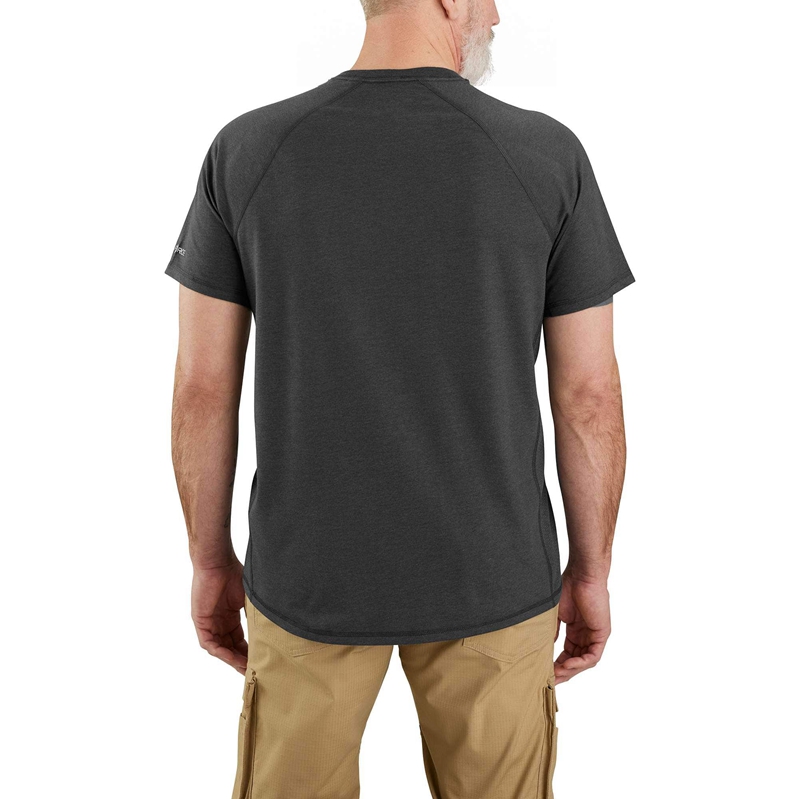Blue Men Carhartt Force® Relaxed Fit Short-Sleeve Logo Graphic T-Shirt | PMN-351782