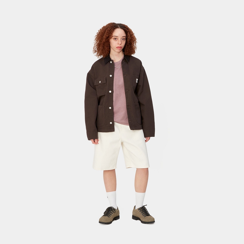 Blue Women Carhartt Brandon Shorts | IED-907364
