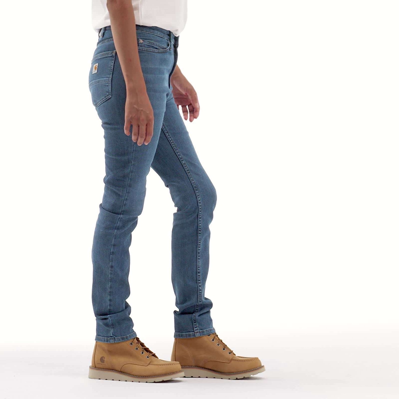 Blue Women Carhartt High Waisted Jeans | RTA-084361