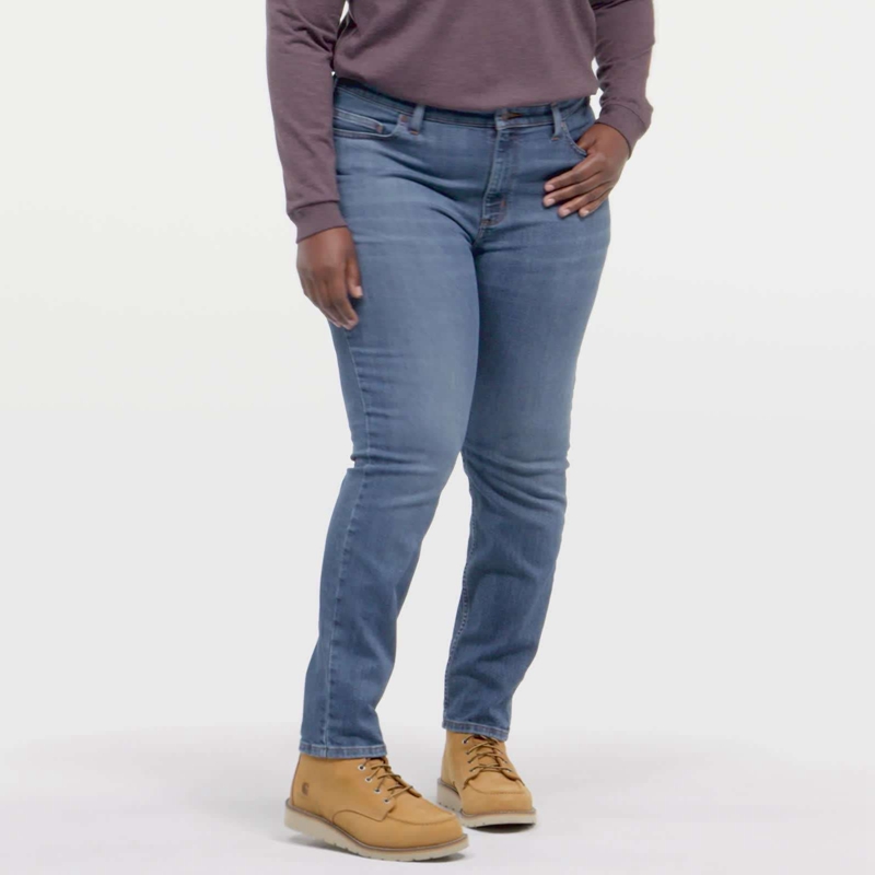 Blue Women Carhartt High Waisted Jeans | RTA-084361