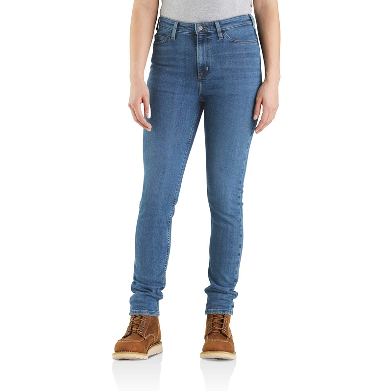 Blue Women Carhartt High Waisted Jeans | RTA-084361