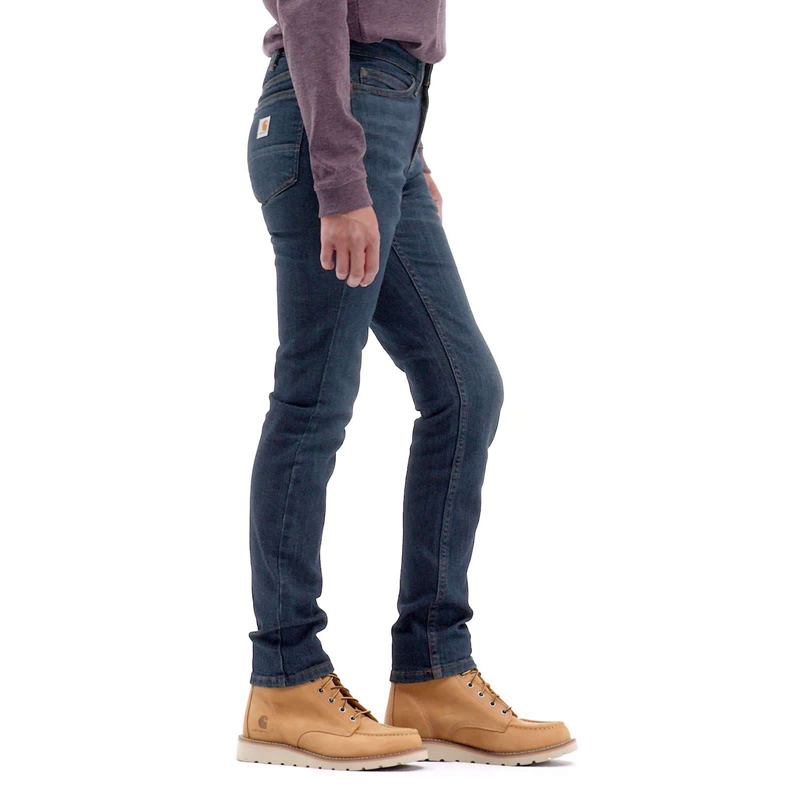 Blue Women Carhartt Mid Rise Jeans | DNH-761354