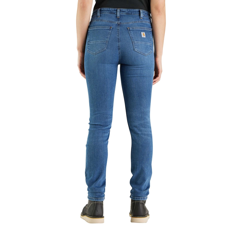 Blue Women Carhartt Mid Rise Jeans | DNH-761354