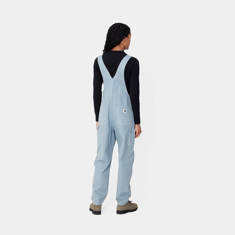 Blue Women Carhartt Norris Bib Overalls | UGB-017584