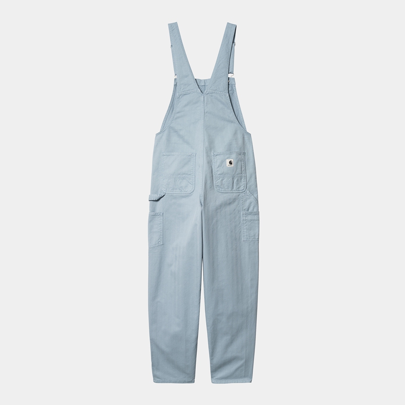 Blue Women Carhartt Norris Bib Overalls | UGB-017584