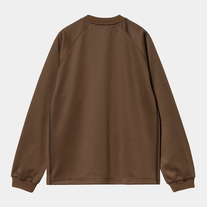 Brown Men Carhartt Bolan V-Neck Sweatshirt | BYO-370815