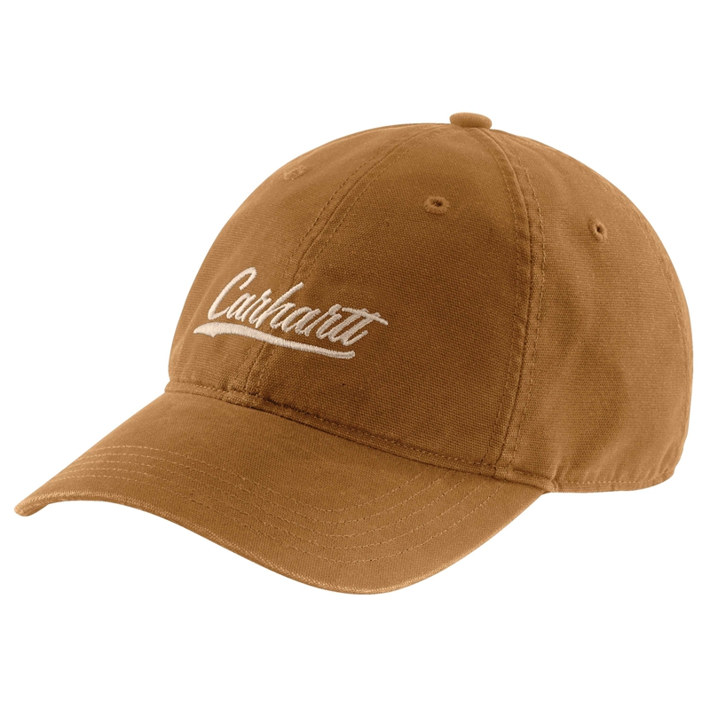 Brown Women Carhartt Canvas Script Graphic Hats | WCU-341756