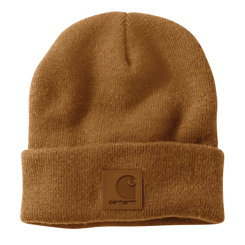Brown Women Carhartt Tonal Patch Beanie Hats | OHJ-807639