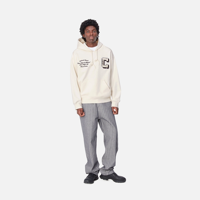 Cream Men Carhartt Hooded Brown Ducks Hoodie | CHD-352046