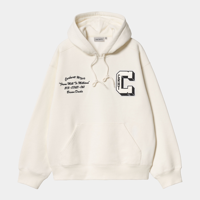 Cream Men Carhartt Hooded Brown Ducks Hoodie | CHD-352046