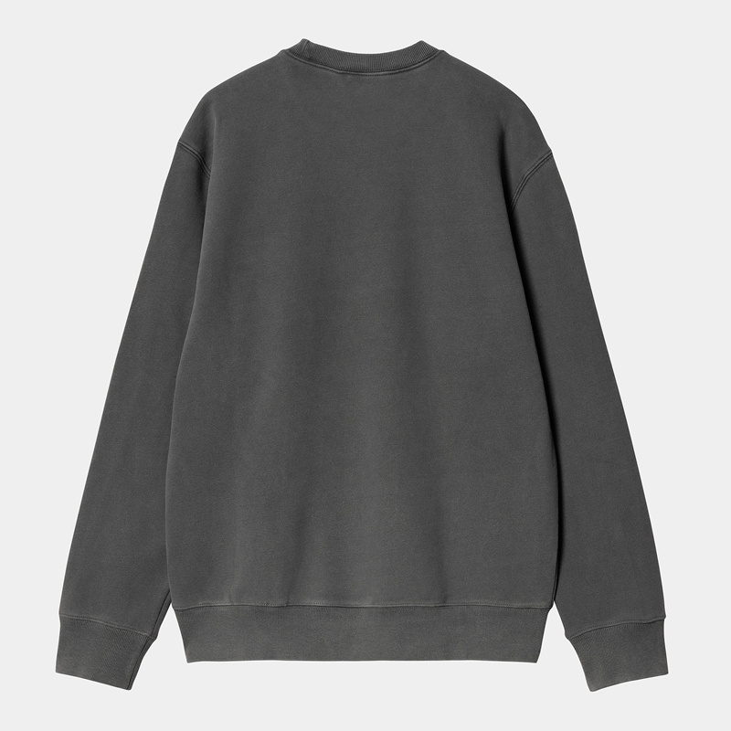 Dark Grey Men Carhartt Duster Script Sweatshirt | PQB-498231