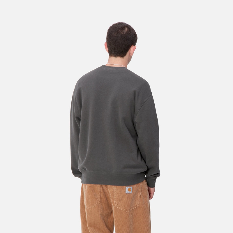Dark Grey Men Carhartt Flying Ducks Sweatshirt | NBW-817402