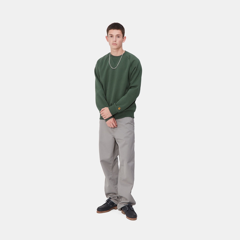 Green Men Carhartt Chase Sweatshirt | UTC-435291