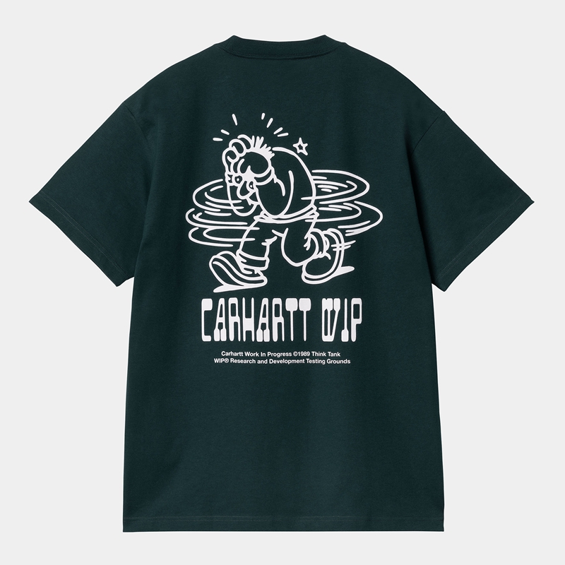 Green Men Carhartt Think Tank T-Shirt | IOM-893041