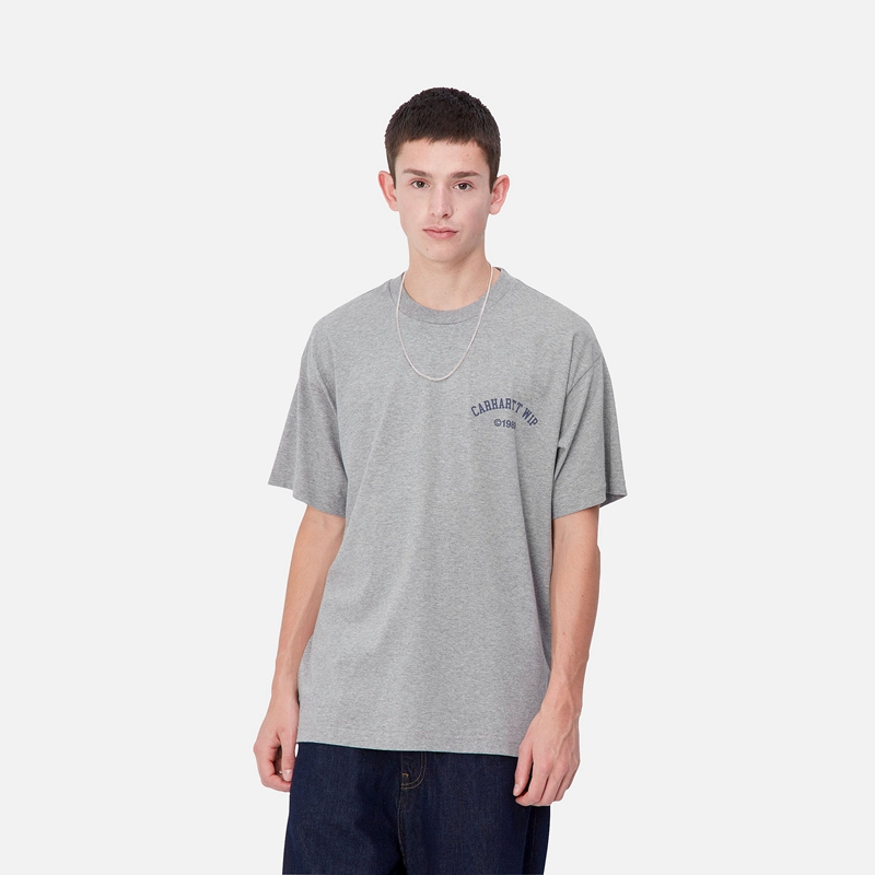 Grey Men Carhartt Archivo T-Shirt | YGM-827059