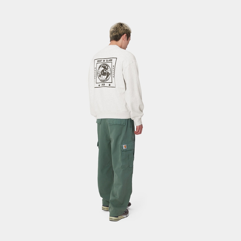 Grey Men Carhartt Stamp Sweatshirt | QDM-926504
