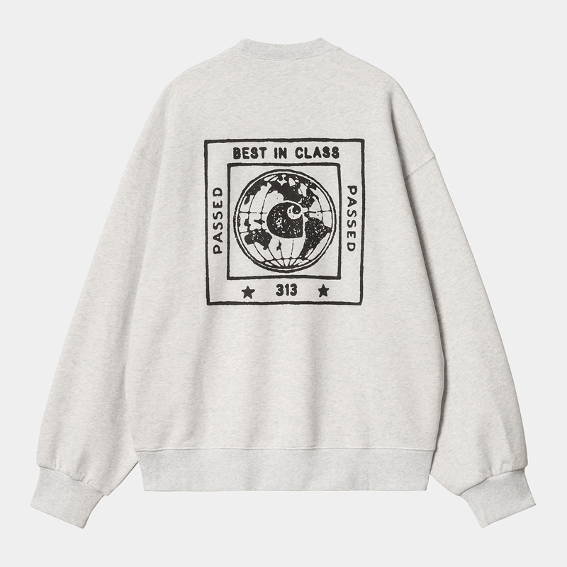 Grey Men Carhartt Stamp Sweatshirt | QDM-926504