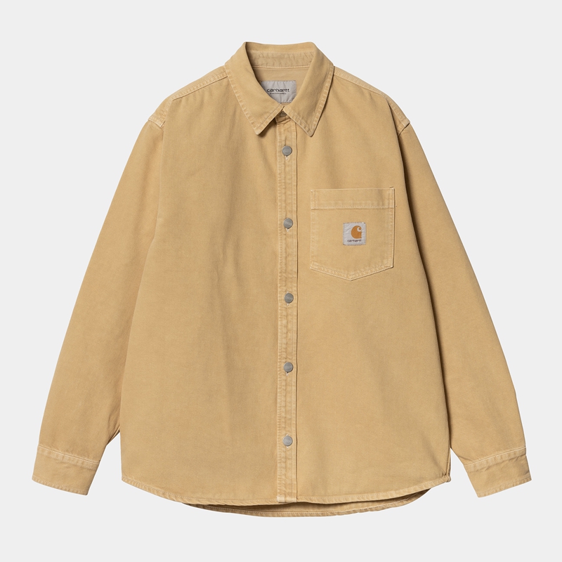 Khaki Men Carhartt George Shirt Jackets | HGP-362784