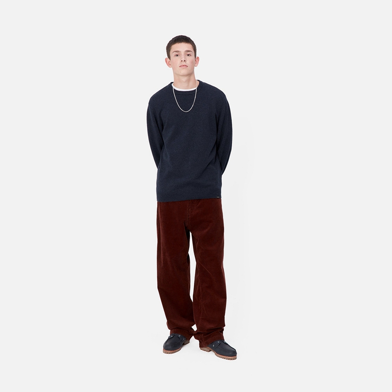 Navy Men Carhartt Alten Sweatshirt | TIG-562970