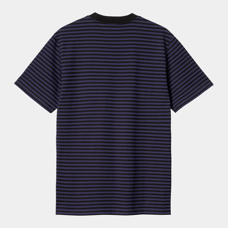 Navy Men Carhartt Verner Pocket T-Shirt | GNM-047812