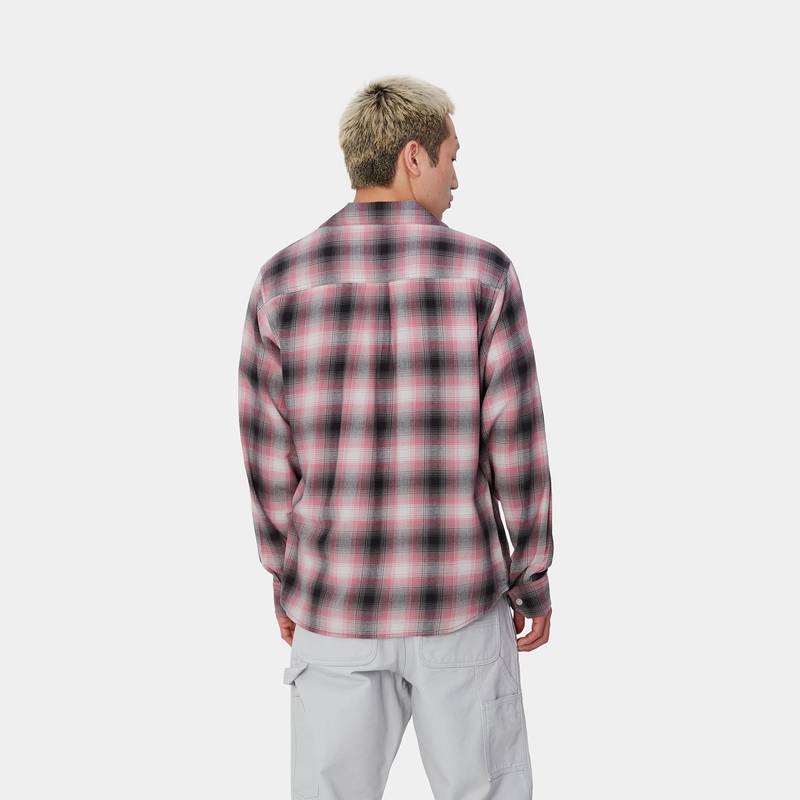 Pink Men Carhartt Blanchard Shirts | MKH-291358