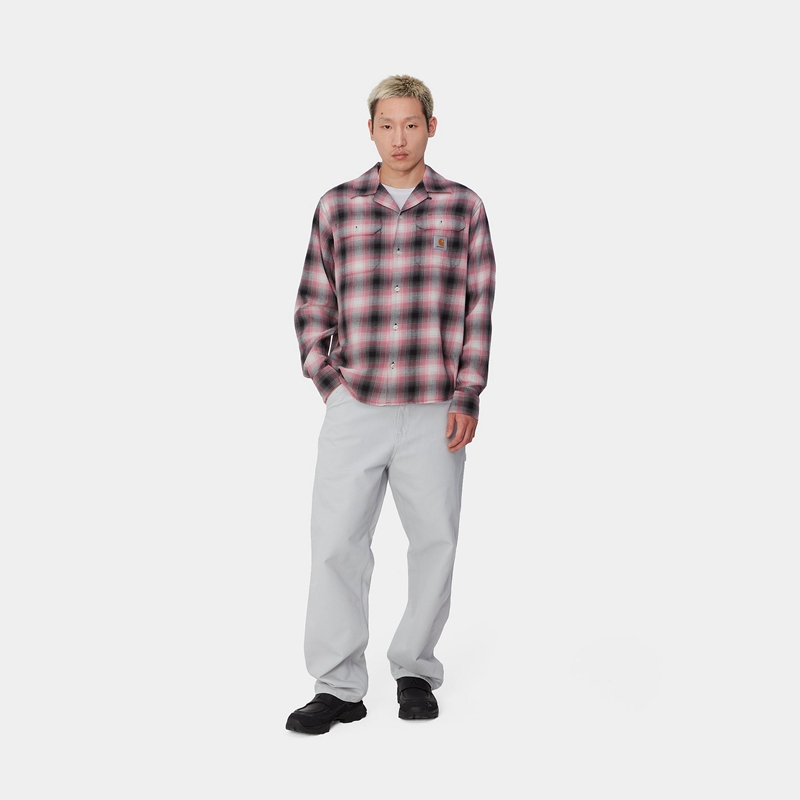 Pink Men Carhartt Blanchard Shirts | MKH-291358