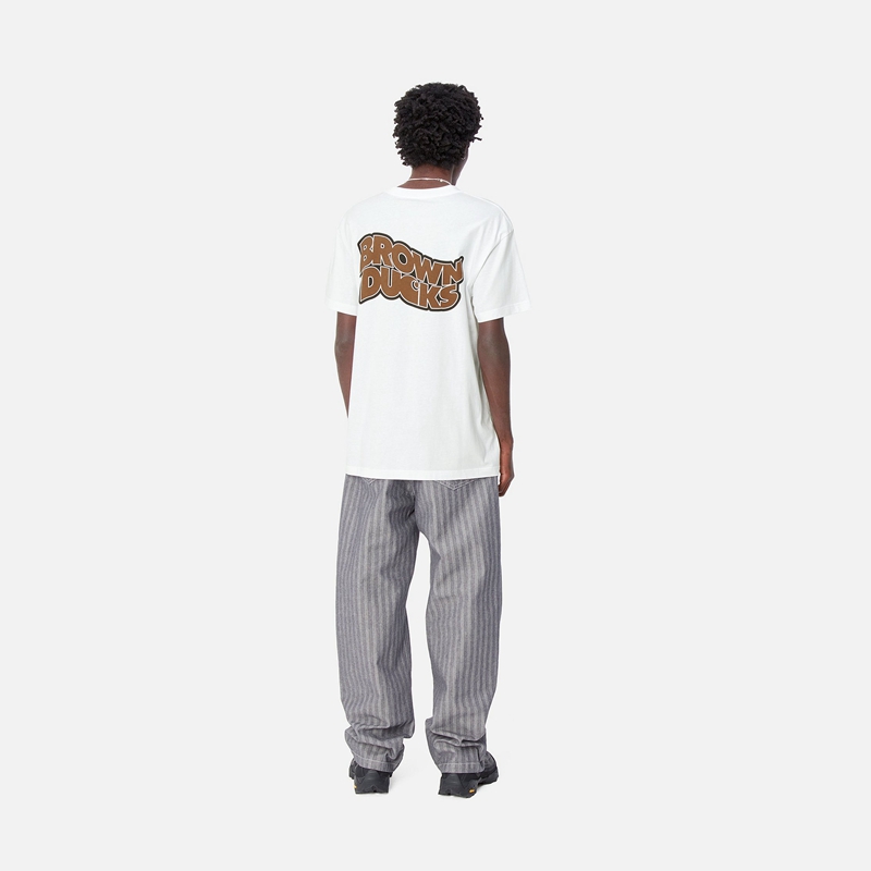 White Men Carhartt Brown Ducks T-Shirt | QCB-054931