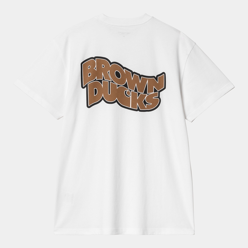 White Men Carhartt Brown Ducks T-Shirt | QCB-054931