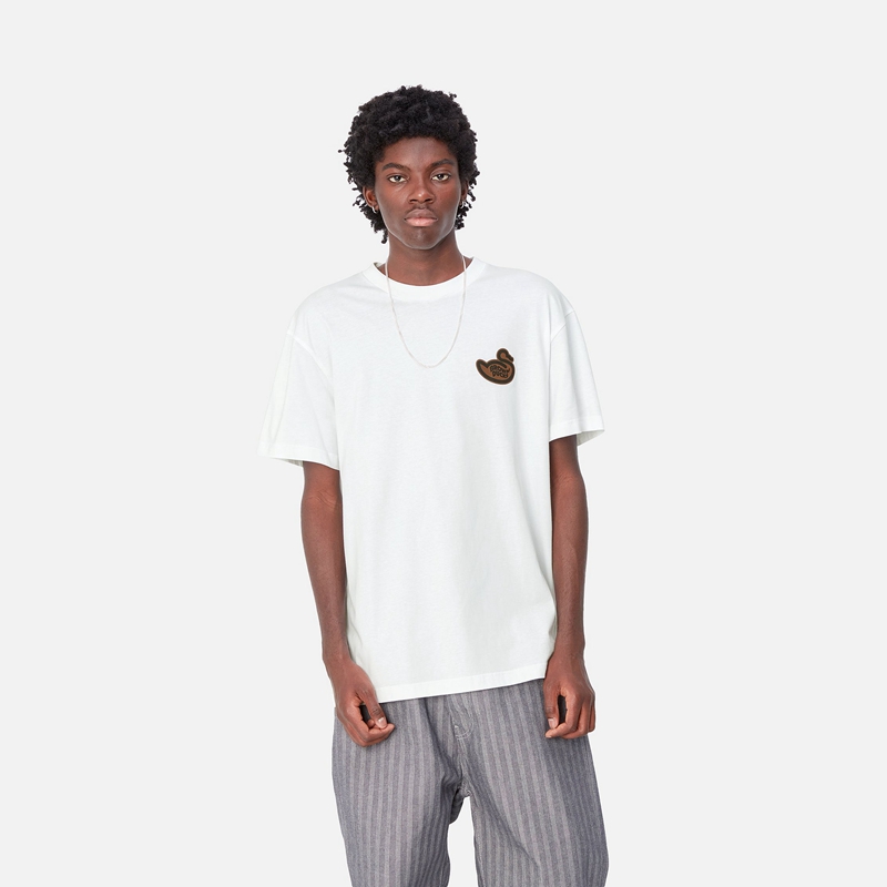 White Men Carhartt Brown Ducks T-Shirt | QCB-054931